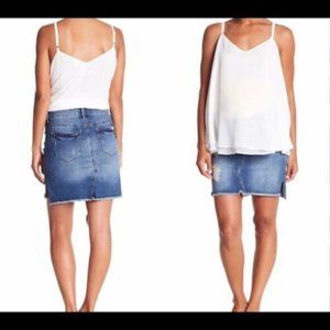 Seven7 Distressed Denim Skirt (Maternity)